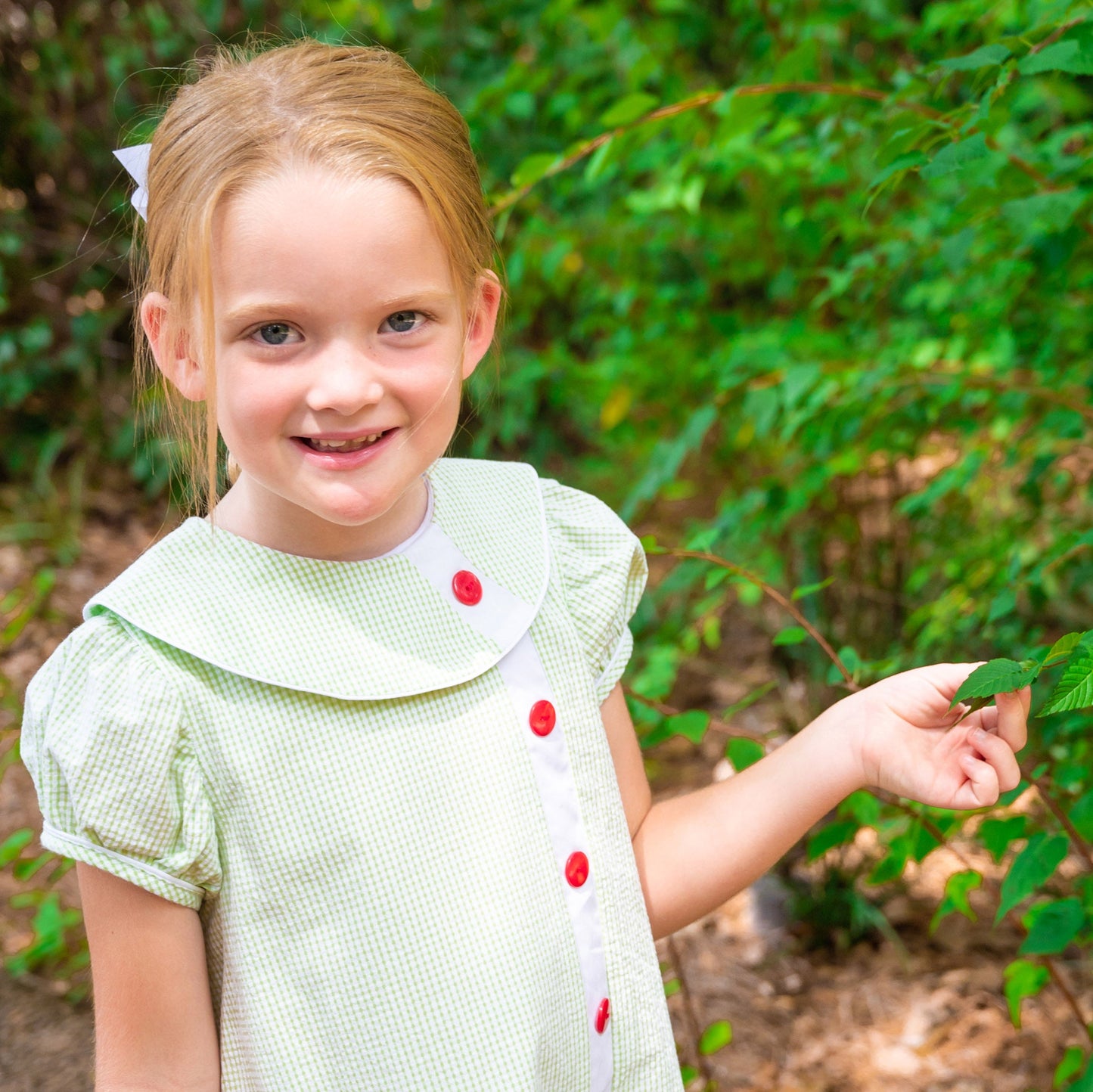 Mary Ryan Lime Green Ck w/White Insert Dress (2-6)