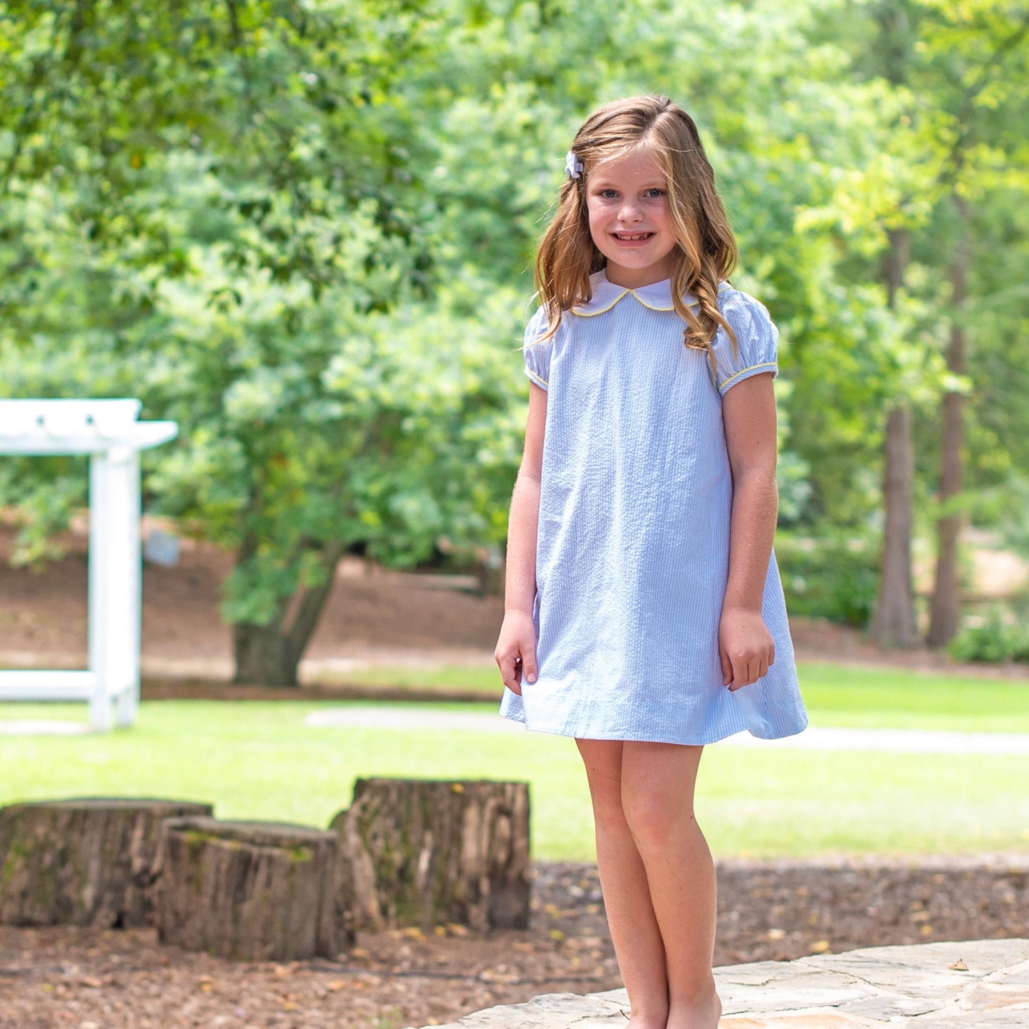 Milla Kaye Blue Seersucker Dress (2-6)