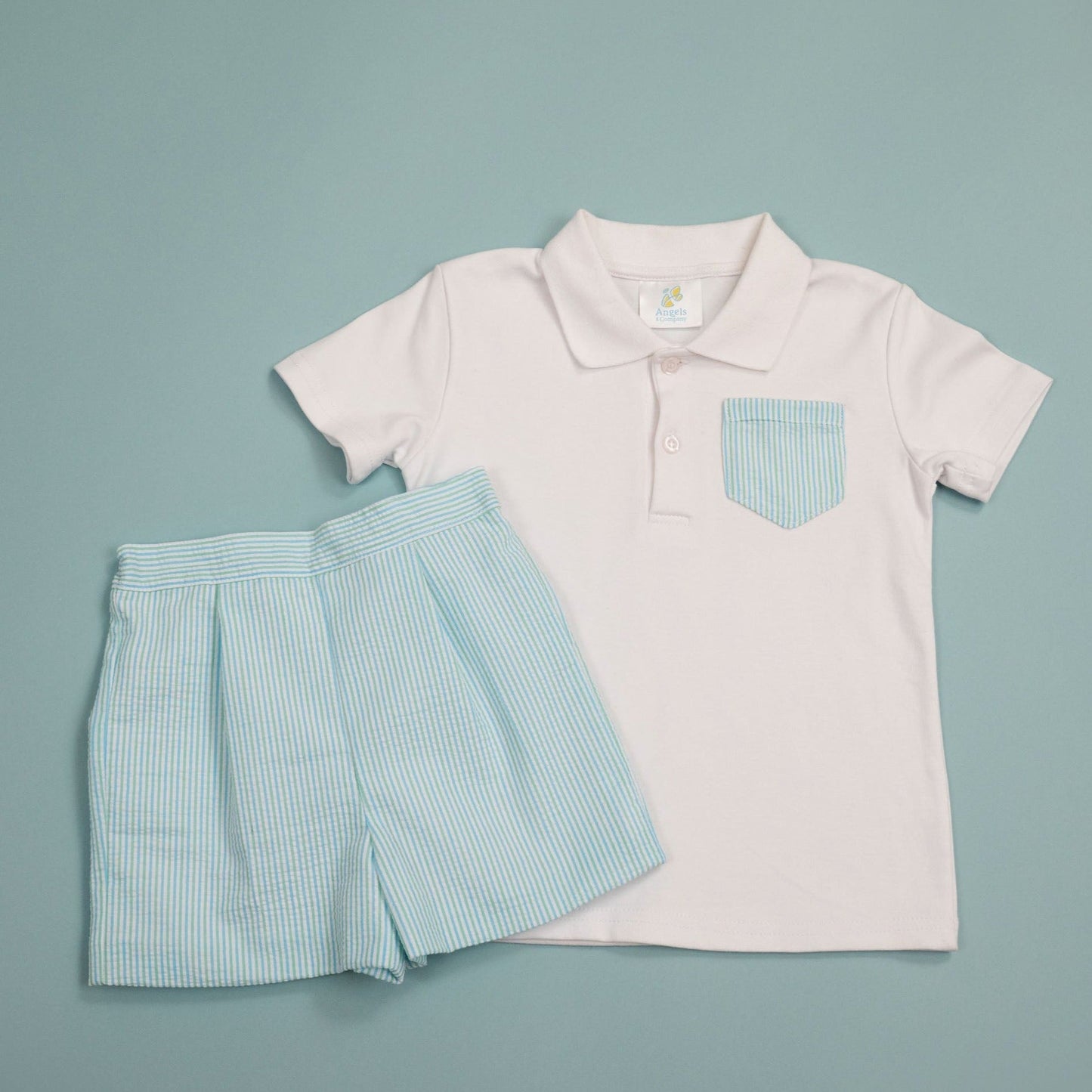 Parker Striped Seersucker Shorts Set (2-5)