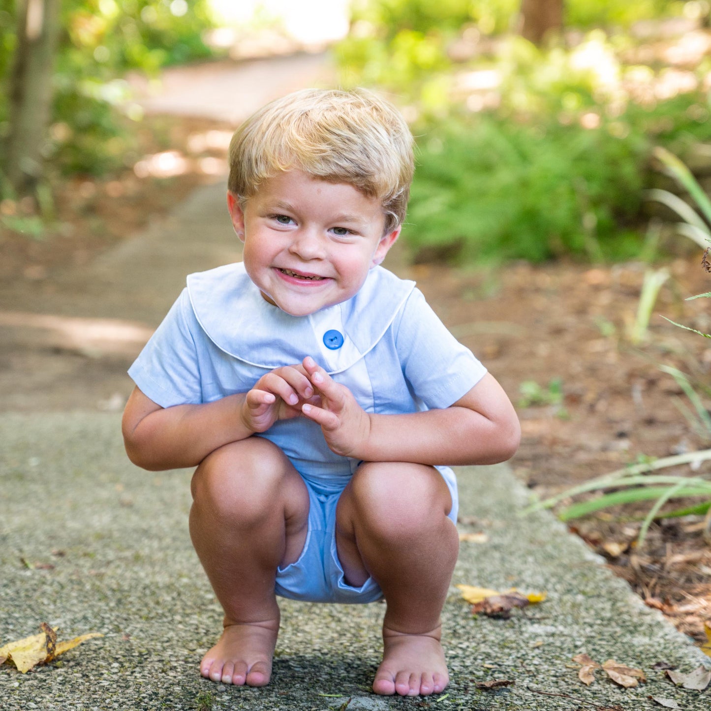 Edward Blue Chambray w/White Trim Short Set (2-6)
