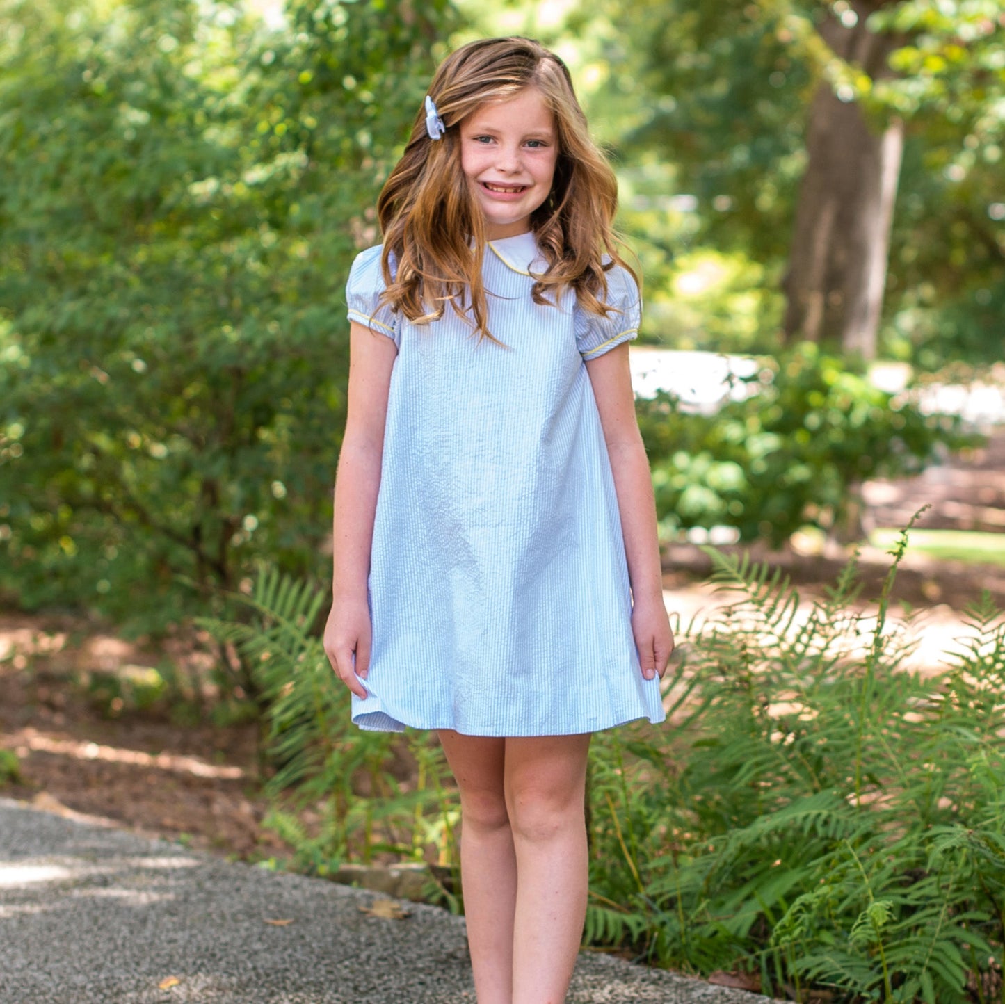 Milla Kaye Blue Seersucker Dress (2-6)