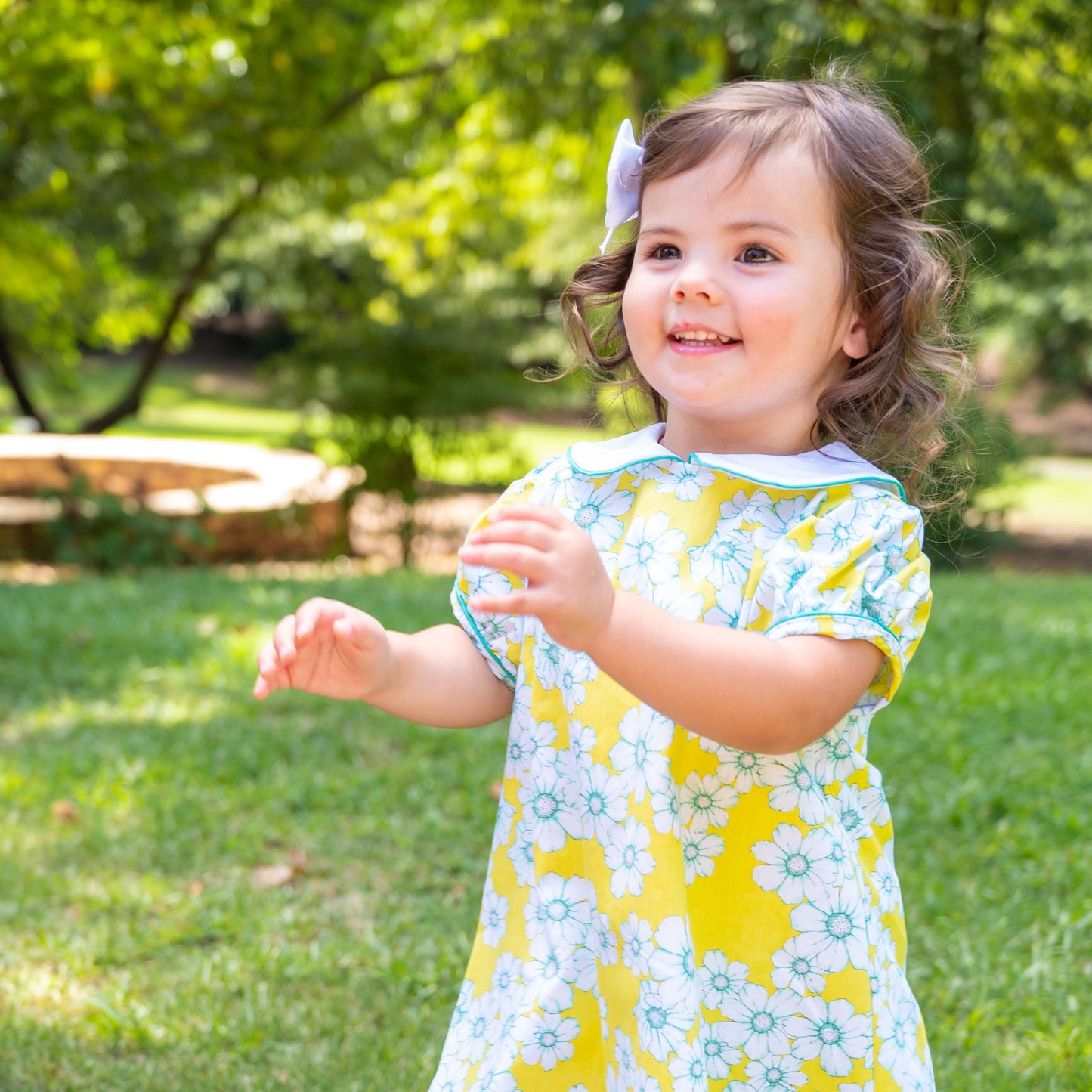 Milla Kaye Yellow Primrose Floral Dress (2-6)