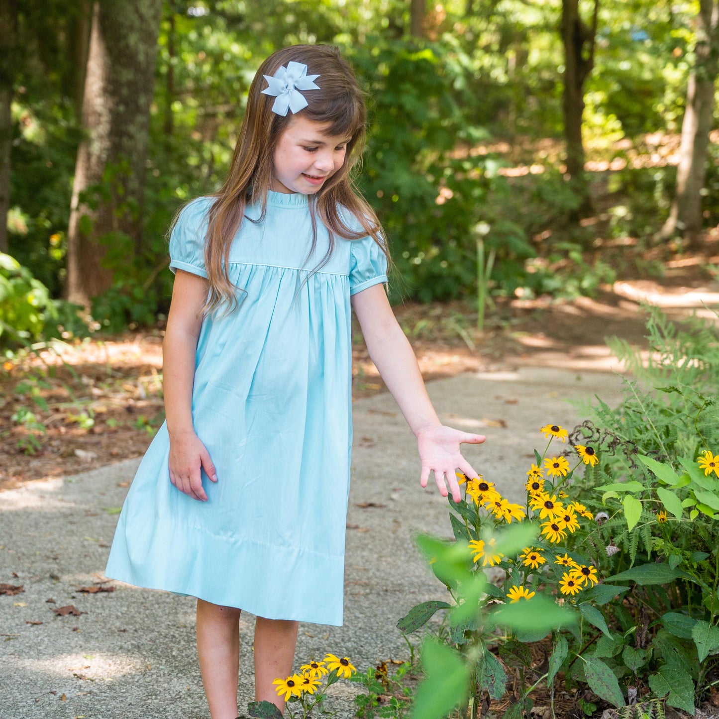 Ann Scott Aqua Chambray Dress (2-6)