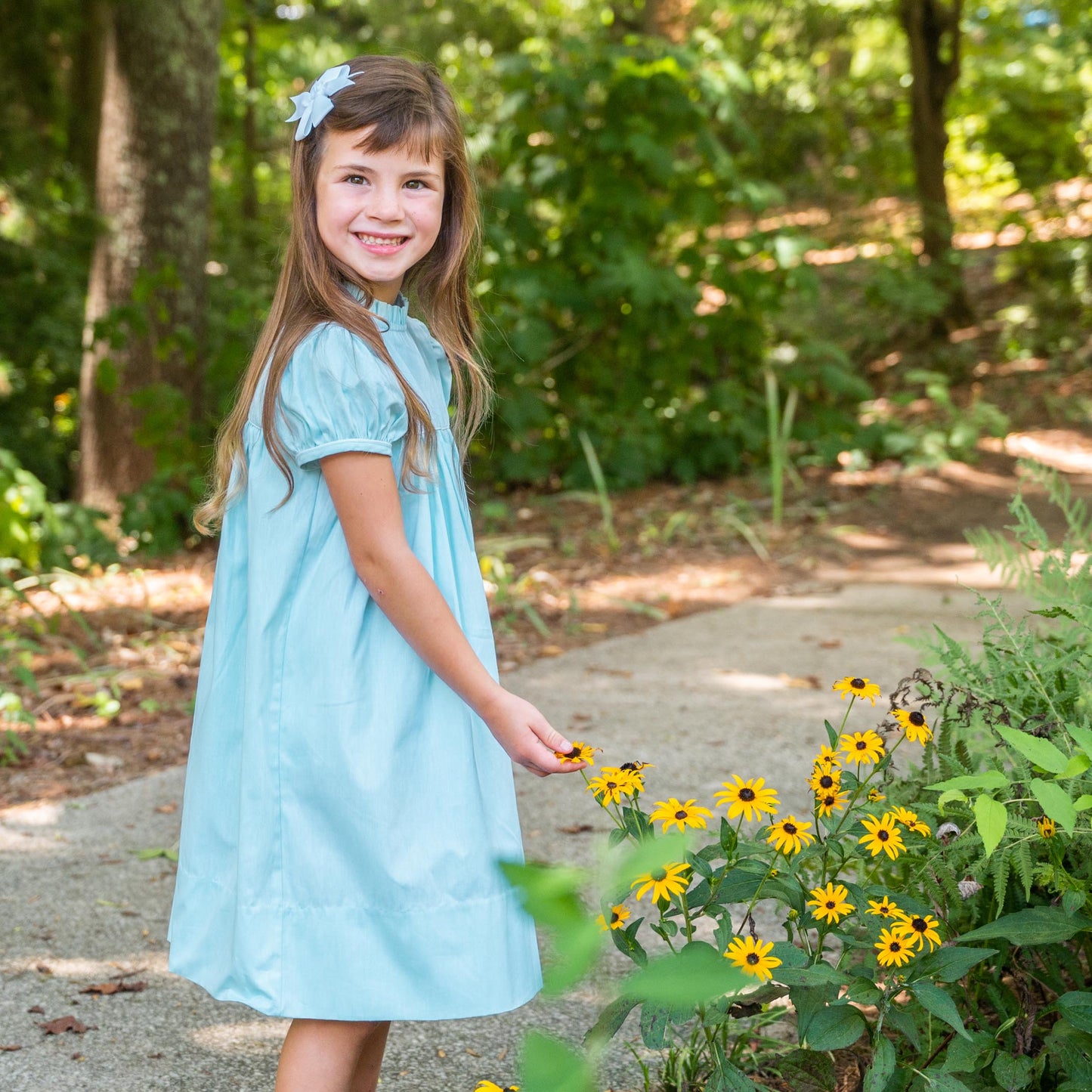 Ann Scott Aqua Chambray Dress (2-6)