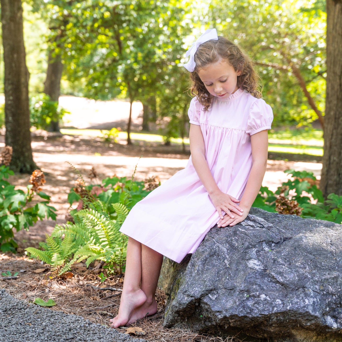 Ann Scott Pink Chambray Dress (2-6)