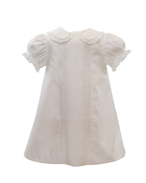 Heirloom White w/White Lace Fancy Frt Dress (2-6)