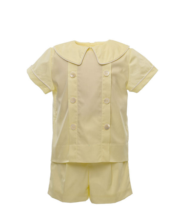 Heirloom Yellow Double Breasted Short Set (2-5)