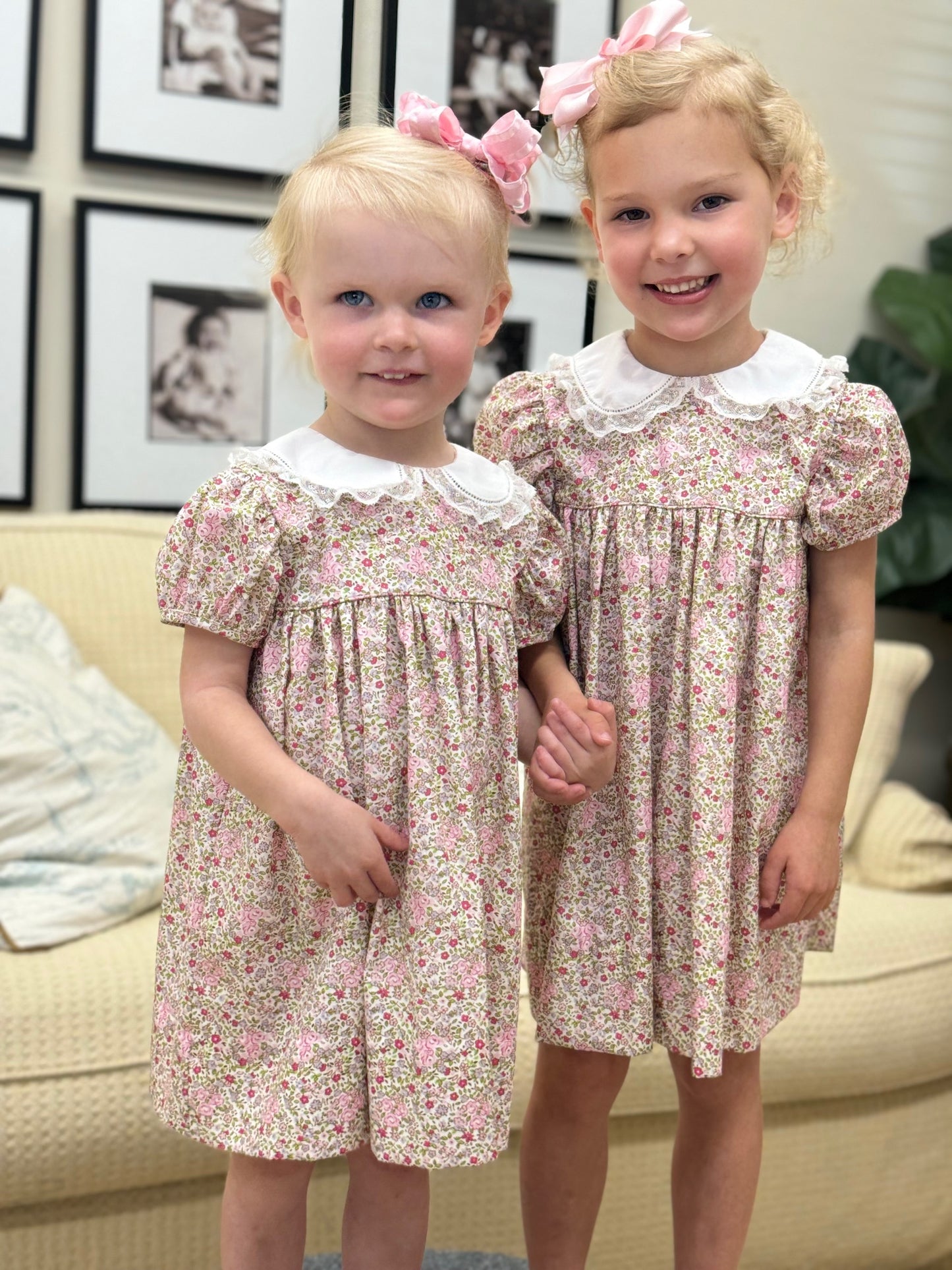Emma Grace Pink Yoke SS Dress (2-6)