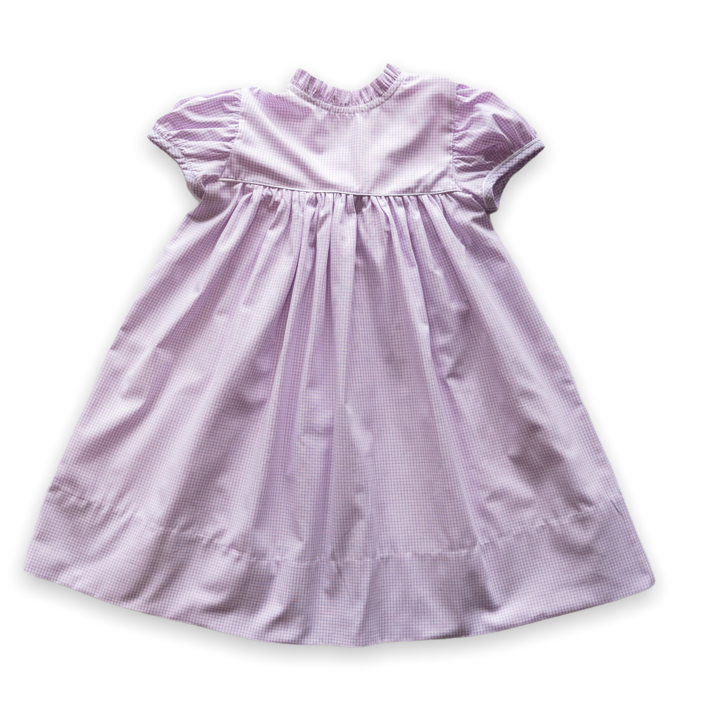 Ann Scott Yoke Lilac Windowpane Dress (2-6)