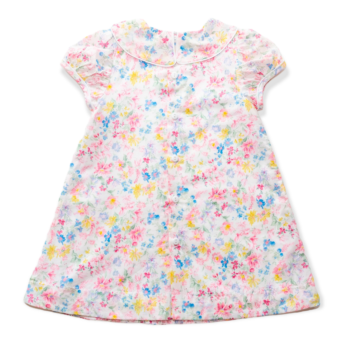 Mary Ryan Blossom Floral w/White Trim Dress (2-6)