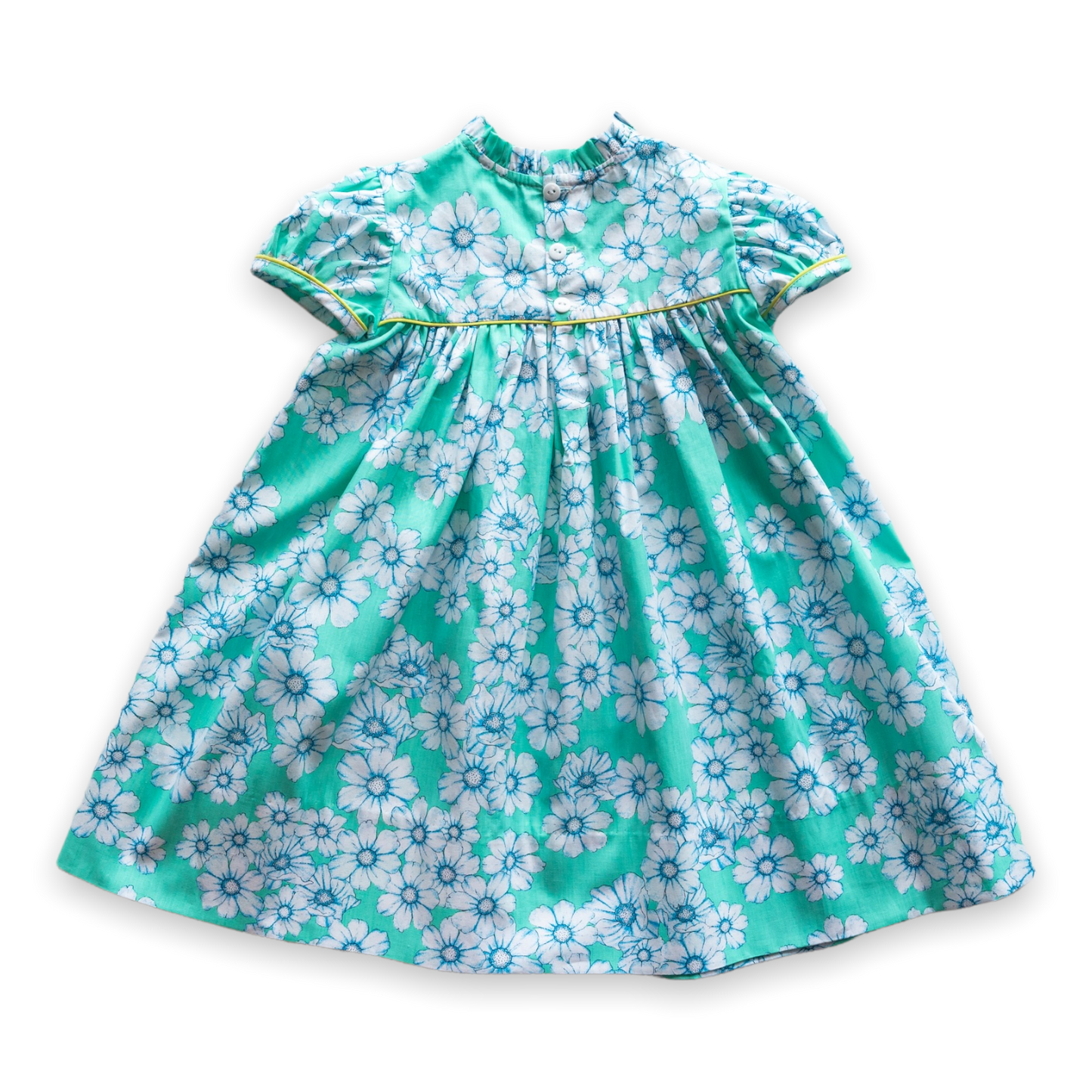 Ann Scott Aqua Primrose Floral Dress (2-6)