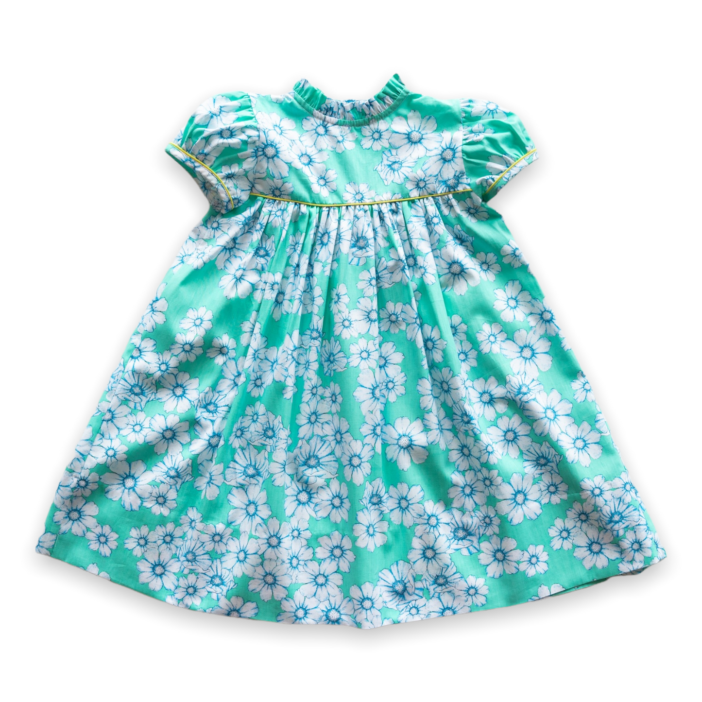 Ann Scott Aqua Primrose Floral Dress (2-6)