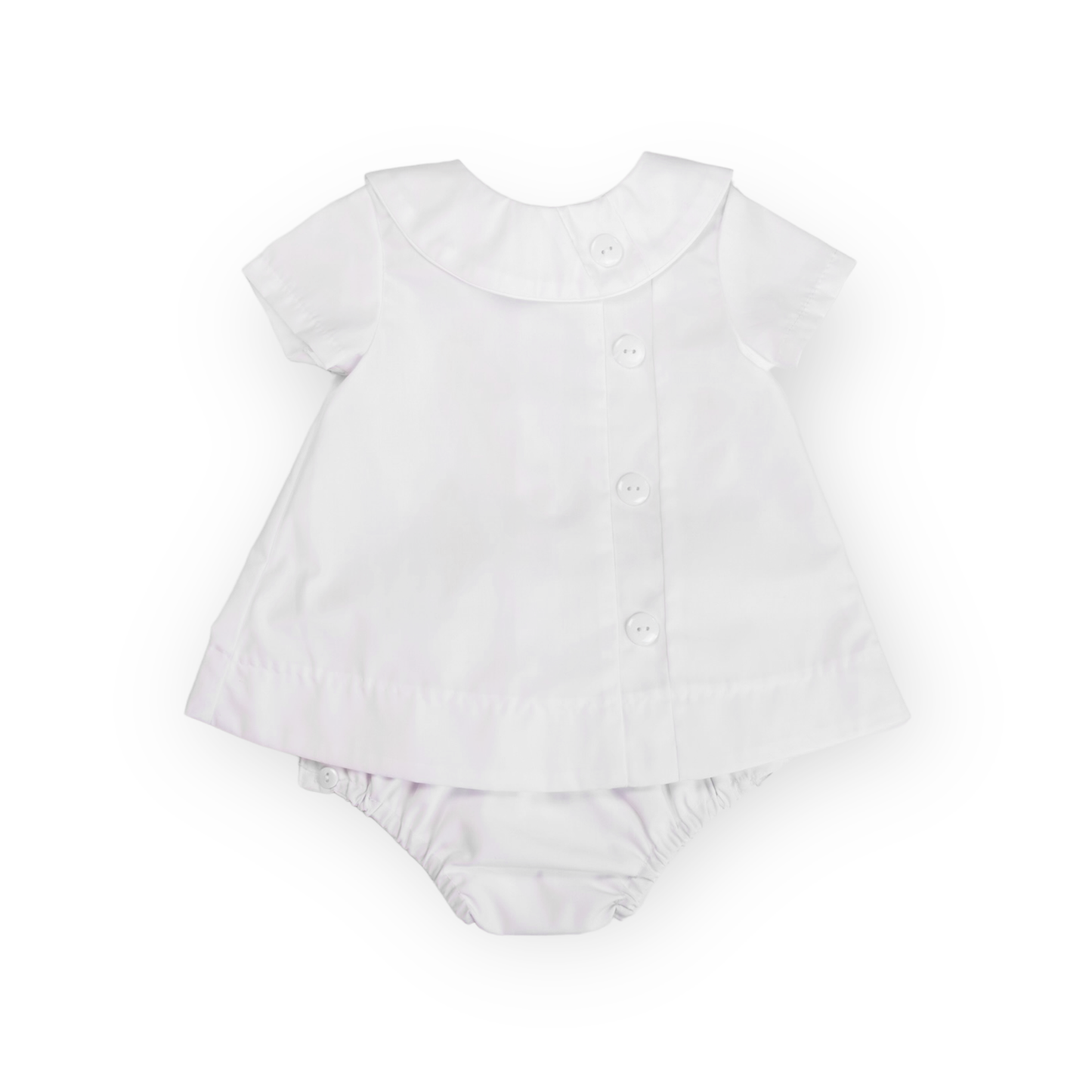 Walker White w/White Trim Diaper Set (12M-18M)