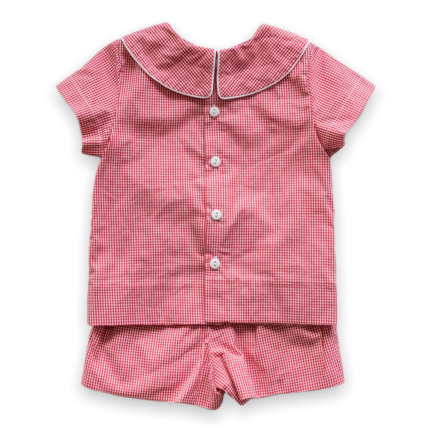 Edward Berry Check with White Trim Short Set (2-5)