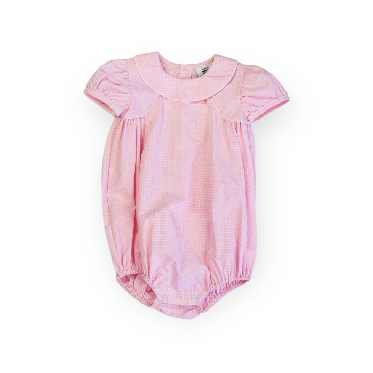 Ann Caroline Pink Plaid Pastel Bubble (6M-2)