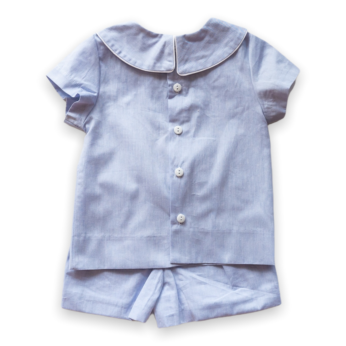 Edward Blue Chambray w/White Trim Short Set (2-6)