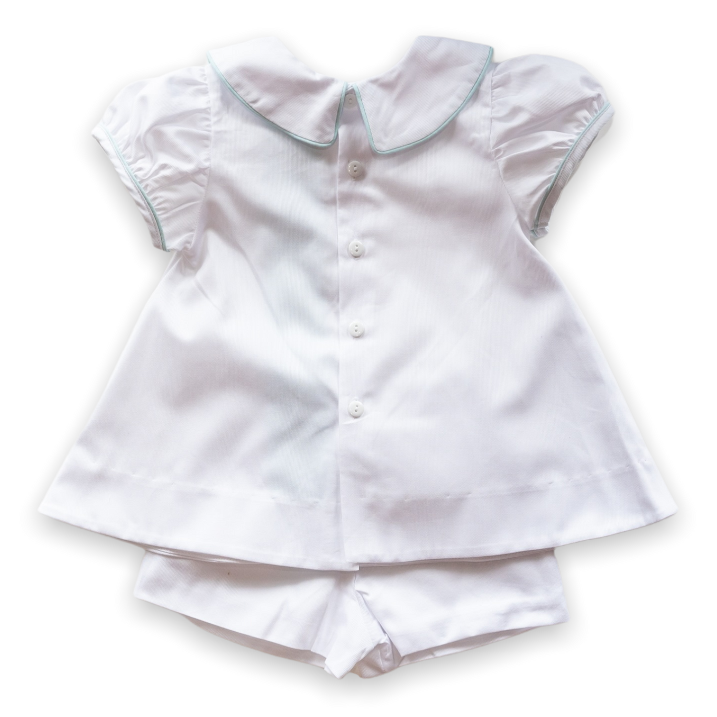 Louise White w/Aqua Insert Short Set (2-6)