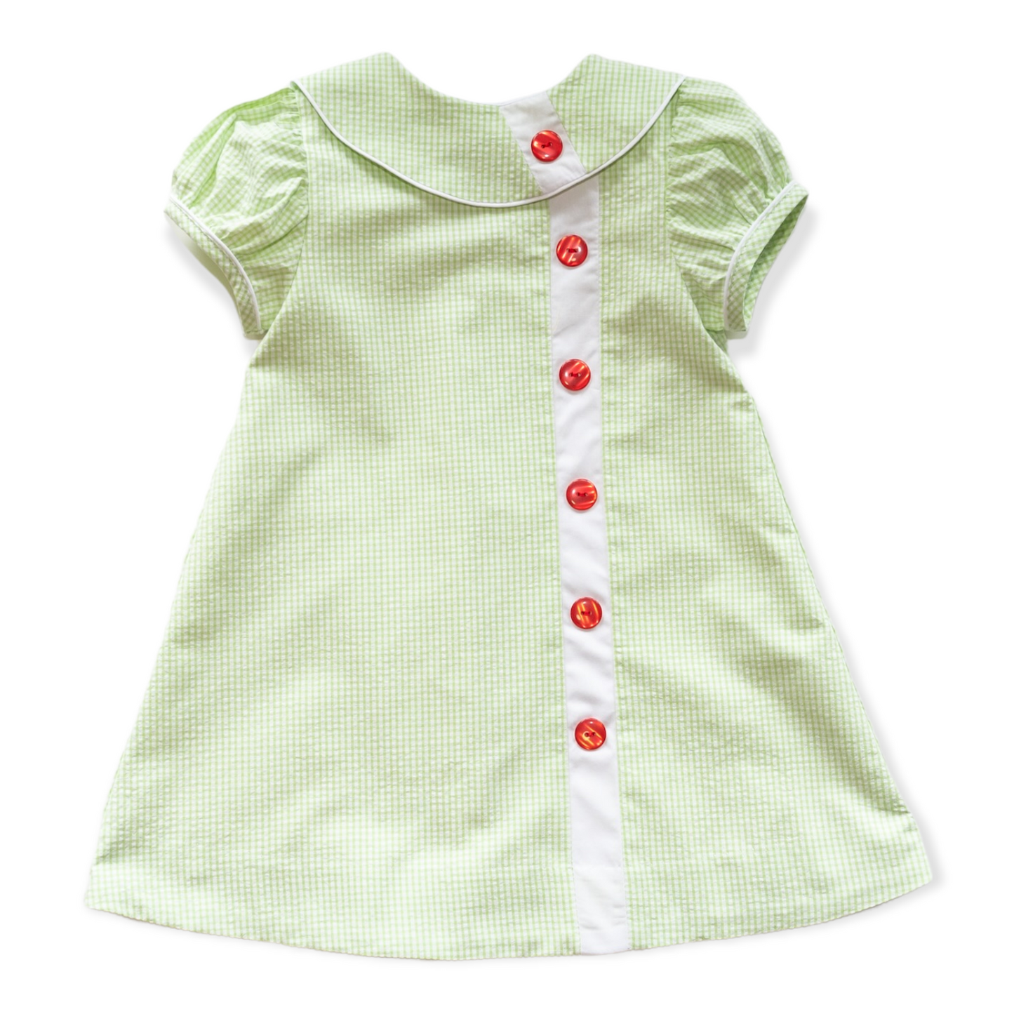 Mary Ryan Lime Green Ck w/White Insert Dress (2-6)
