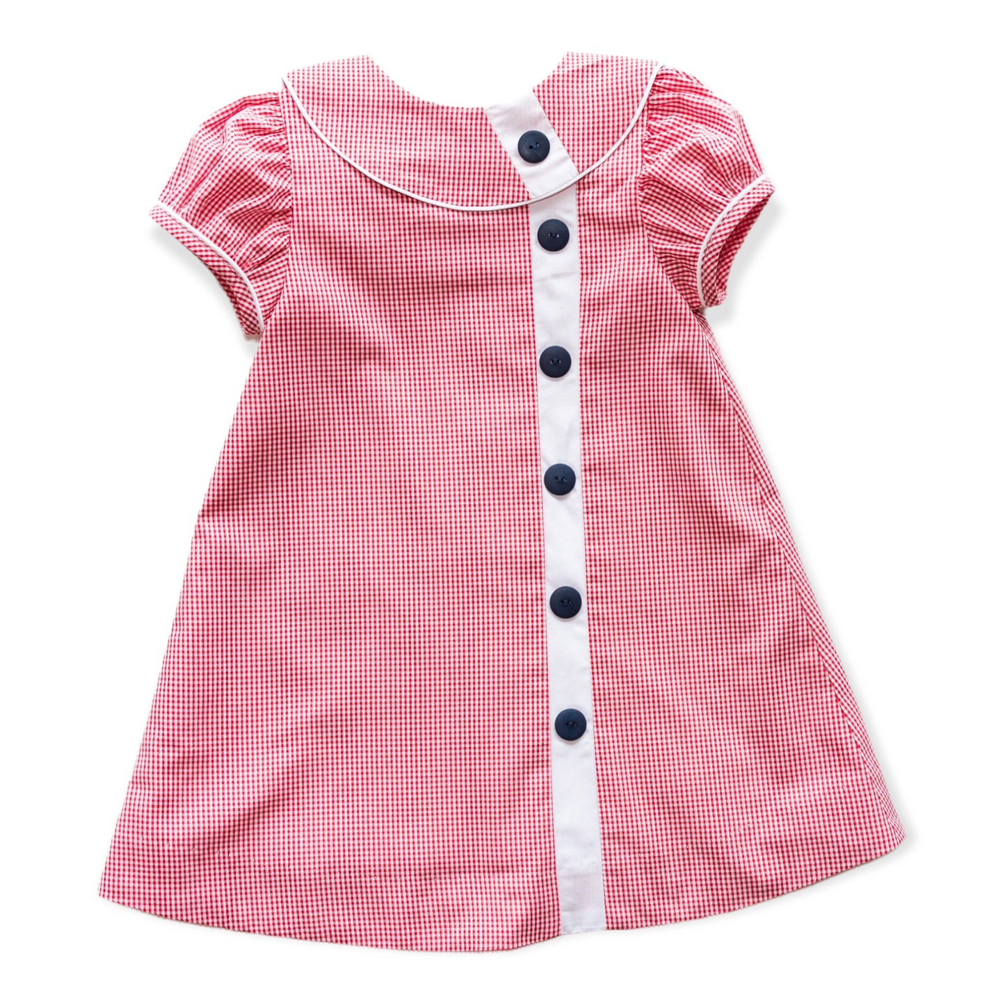 Mary Ryan Berry Check w/White Trim Dress (2-6)