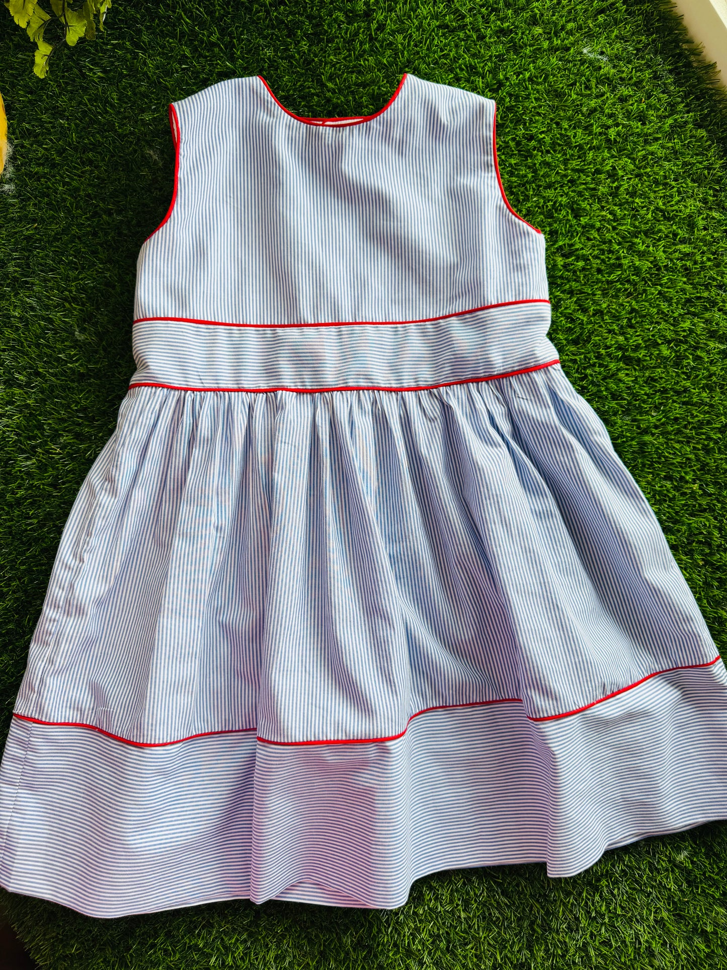 Somer Blue Stripe Dress (6-8-10)