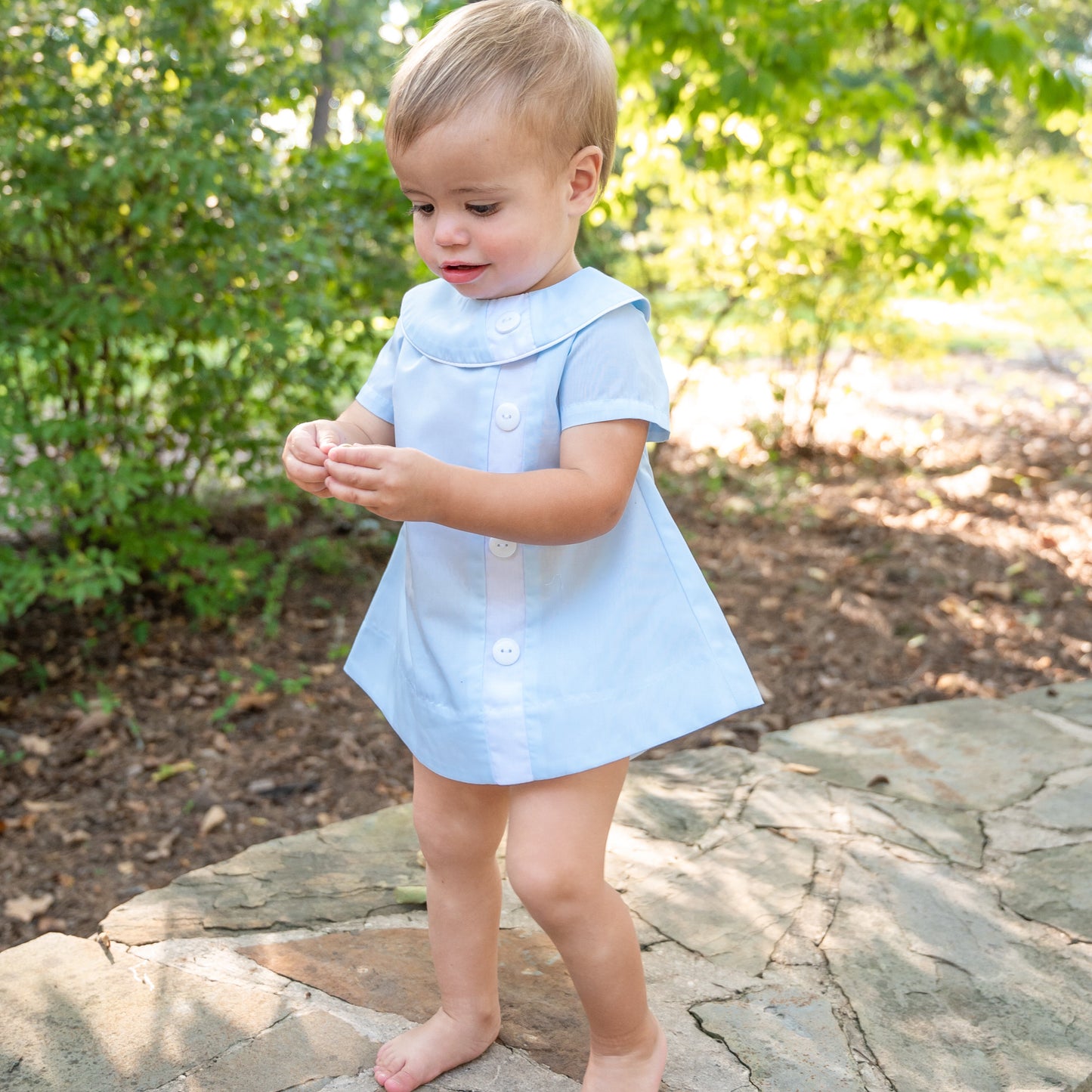 Walker Blue w/White Insert Diaper Set (12M-18M)