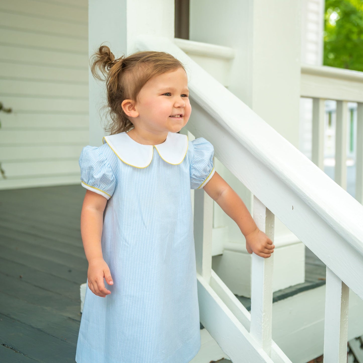 Milla Kaye Blue Seersucker Dress (2-6)