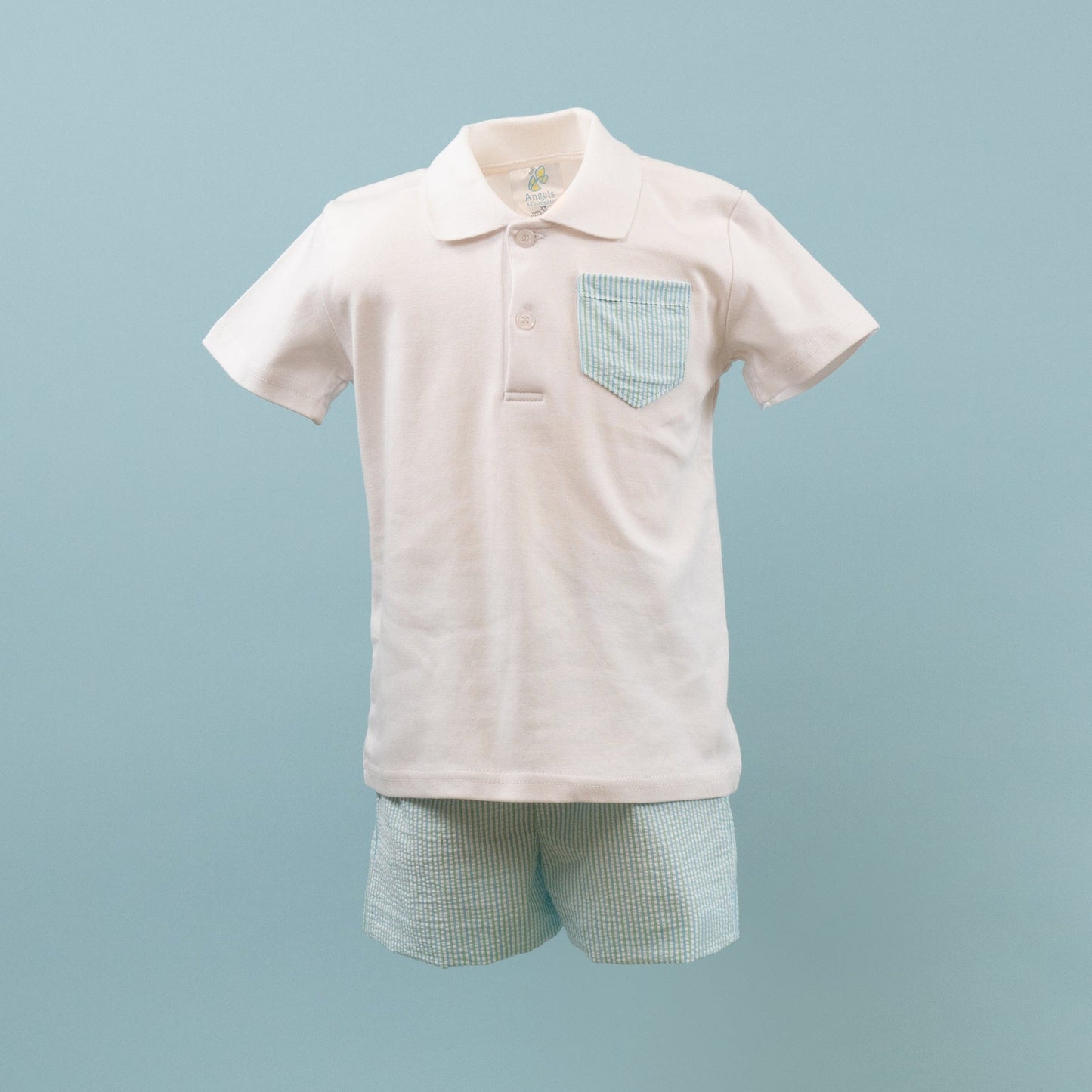 Parker Striped Seersucker Shorts Set (2-5)