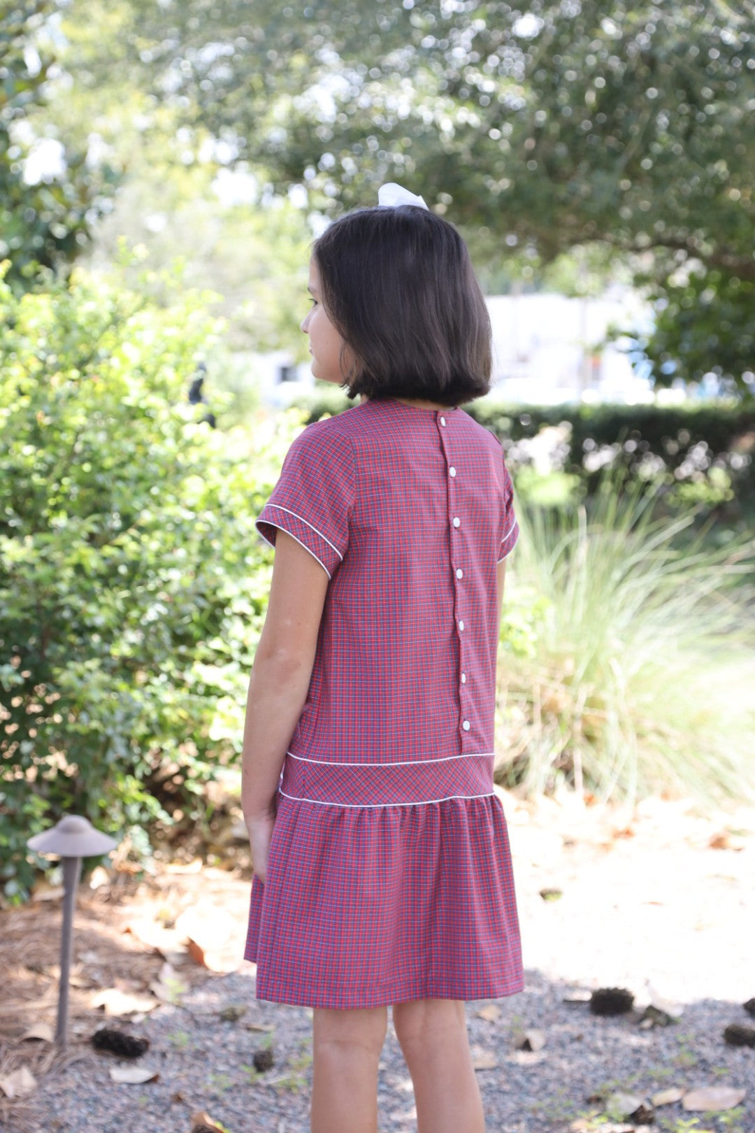 Darcy Red Pld Dress (5,6,8,10)