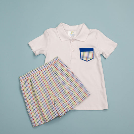 Parker Multi Plaid Shorts Set (2-5)