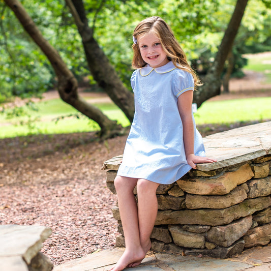 Milla Kaye Blue Seersucker Dress (2-6)