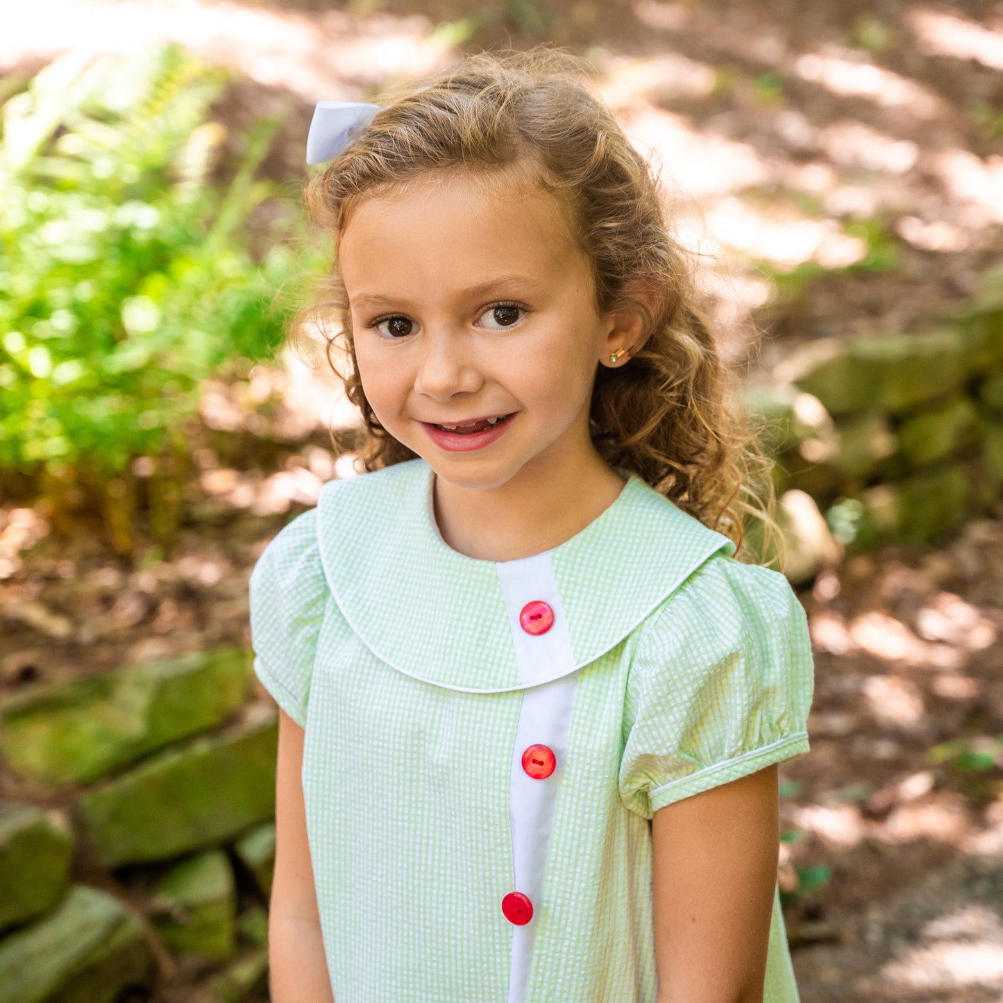 Mary Ryan Lime Green Ck w/White Insert Dress (2-6)