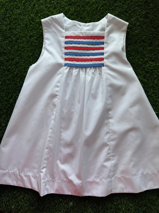Milly White Dress w/Yoke (2-5)