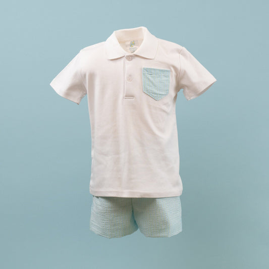 Parker Striped Seersucker Shorts Set (2-5)