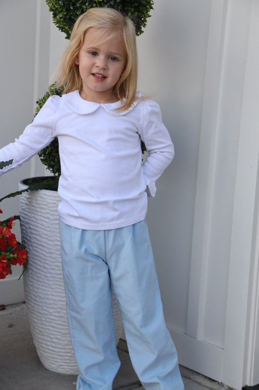 Mimi White LS Play Shirt (2-6)